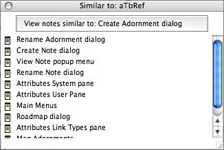 Similar Notes view