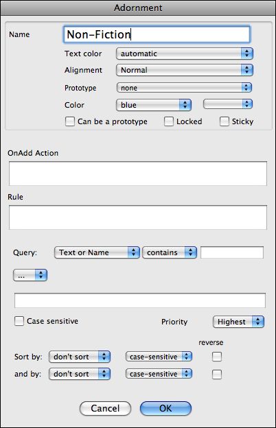 Create Adornment dialog Create Adornment dialog