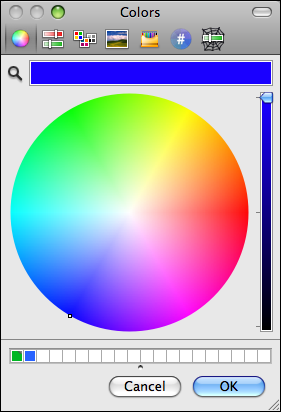 Custom Color colour picker dialog Custom Color colour picker dialog