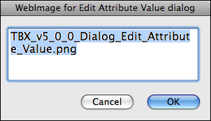 Edit Attribute Value dialog Edit Attribute Value dialog