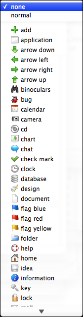 Badge pop-up menu Badge pop-up menu