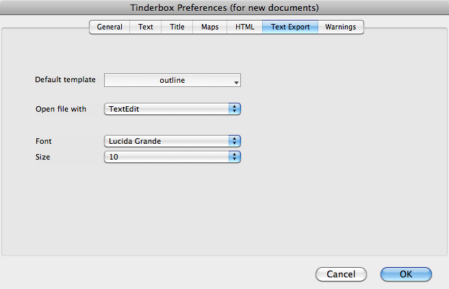 Export template Export template
