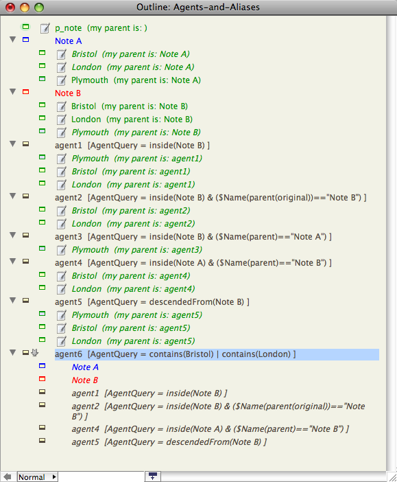 Querying for aliases - agents Querying for aliases - agents